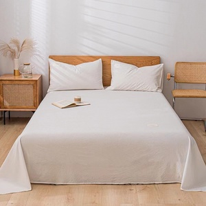 Bán buôn Vua kích thước đầy màu sắc bông 300tc tấm ga trải giường bộ đồ giường thiết lập màu trắng tùy chỉnh tấm ga trải giường nữ hoàng Kích thước tấm Ga Trải Giường cho USA và Châu Âu - Product Image 3