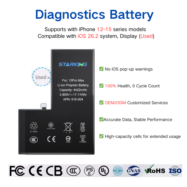 Lithium Battery Wholesalers for 12 13 14 15 Super Capacity 3279 MAh Diagnostics Replacement Li-ion Polymer Rechargeable Stock