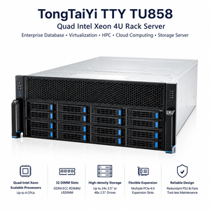 TTY TU858 4-Socket Intel Xeon Scalable <span class=keywords><strong>DDR4</strong></span> Hochleistungs-4U-Rack-Server für Datenbank ERP Virtualisierung HPC - Product Image 1