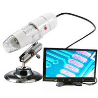 Mikroskop Digital TV AV dengan Zoom Kontinu 25x-400x, 8 Lampu LED, Grosir Pabrik untuk Perhiasan