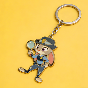 Custom <b>Cartoon</b> Metal Keychain Enamel Key <b>Ring</b> Irregular Shape Zinc Alloy Pendant for Promotion Gift - Product Image 3