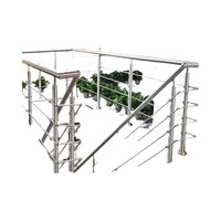 Rampe d'escalier et balustrade de balcon en acier inoxydable de style moderne pour appartements
