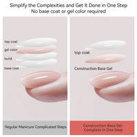 Vinimay Fournitures pour Ongles, Vernis Gel Camouflage, Gel de Construction pour Ongles, Utilisation comme Base, Gel Constructeur Camouflage pour Ongles