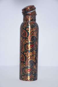 High Quality Hammered Matte Copper <b>Bottles</b> Leak-Proof Design Minimalist Competitive Export Price Indian Supplier for Boiling - Product Image 3