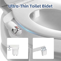 Bidet WC OEM Mini ABS Moderne pour Hôtels, Installation Facile, Eau Froide, Nettoyage Automatique, Buse Dissimulée, Démontage Rapide, Non Électrique