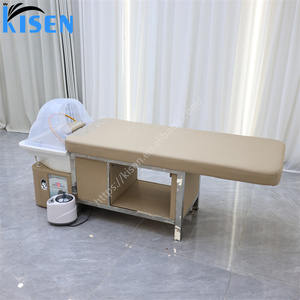 Nouveau design professionnel : Lit de lavage multifonctionnel pour spa capillaire, chaise plate de luxe pour salon de coiffure avec vapeur intégrée - Product Image 3