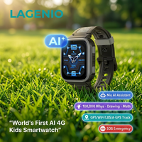 Reloj Inteligente para Niños LAGENIO de la Mejor Calidad, 4G, Modelo K10, Correa de Silicona Cuadrada, SOS, Resistente al Agua IP68, Pantalla de 1.8 Pulgadas, Tarjeta SIM, GPS, Voz AI