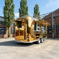 Remorque de barbecue en aluminium personnalisée, cuisine mobile, camion de restauration rapide entièrement équipé, snack-bar, crème glacée, résistant à la rouille