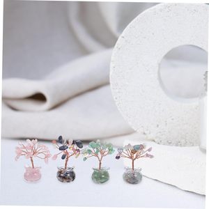 Mini Maceta de Grava con Flores, Cristales Curativos Naturales, Decoración Feng Shui, Venta Caliente, Técnica Pulida, Amuleto - Product Image 3