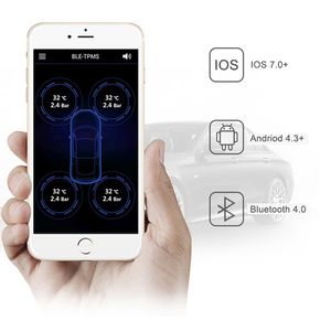 Smart Phone <strong>TPMS</strong> 4 Internal <strong>Sensors</strong> Wireless 4.0 APP Display 2-in-1 Programmable <strong>TPMS</strong> <strong>Sensor</strong> - Product Image 2