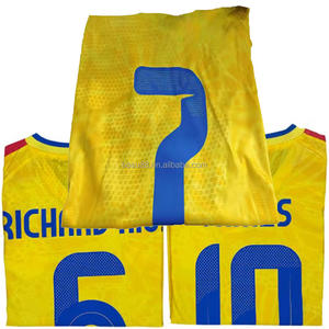 Maglie da <span class=keywords><strong>Calcio</strong></span> Personalizzate 2026 Nuova Stagione Colombia, Uniformi per Giocatori e Tifosi, Abbigliamento Sportivo Nazionale, 100% Poliestere Traspirante, Manica Corta - Product Image 1