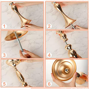 Neuer Metall-Blumenständer für Hochzeits-Tischdekoration – Mittelstück für Hochzeit und Jubiläumsfeier - Product Image 4