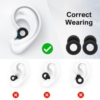 Bouchons d'oreilles en silicone personnalisés avec logo, réduction du bruit, ultra-confort, réutilisables, certifiés EN352-2, pour le sommeil et la concentration profonde
