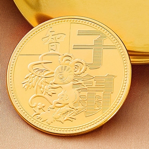 Señales del zodiaco chino, bajo pedido, animal, dibujos animados, <span class=keywords><strong>conejo</strong></span>, dragón, 24k, monedas de oro - Product Image 2