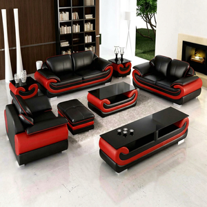 Juego de Sofás Seccionales de Terciopelo Europeo Convertible en Marrón y Blanco para Sala de Estar, Venta al Por Mayor de Fábrica, Modelo 123 - Product Image 1