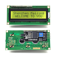 Module d'affichage LCD à cristaux liquides avec rétroéclairage LED, broches à souder, écran bleu/jaune-vert, 5V IIC/I2C 1602A