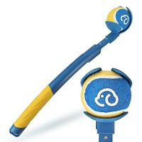 Lanceur de balle pour chien en TPR télescopique, jouet interactif pour lancer les balles sans salir les mains, idéal pour l'entraînement