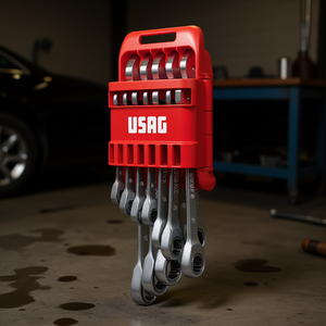 Usag Combination Wrench Set 8 Piece Metric Steel <b>Tools</b> For Automotive Repair - Product Image 3