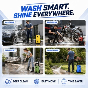 Lavadora portátil de 1600W para coche, limpiador de lavadora, cebado de agua/conexión de grifo de agua, limpieza eléctrica de Carden de alta presión - Product Image 3