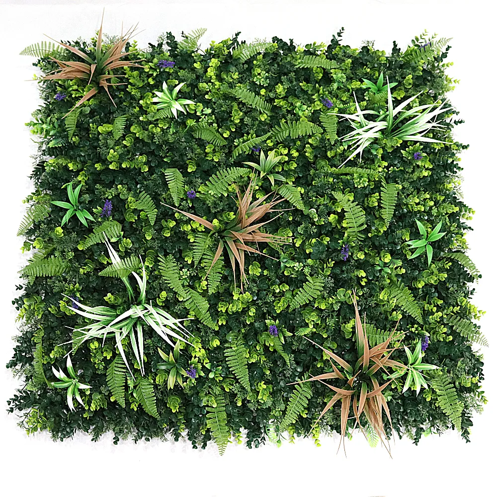 Decoración de pared con hojas con protección UV, follaje verde, plantas artificiales colgantes, salón, hiedra de imitación, jardín, pared verde con flores