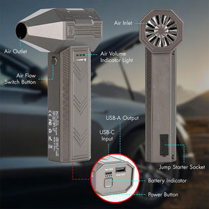 Nuevo V8 Jet 1200a Car Booster Soplador <span class=keywords><strong>de</strong></span> aire 12V Batería <span class=keywords><strong>de</strong></span> litio portátil 4.0l 2.0l <span class=keywords><strong>95</strong></span>.000 RPM Soplador inalámbrico Arrancador <span class=keywords><strong>de</strong></span> batería Banco <span class=keywords><strong>de</strong></span> energía - Product Image 5