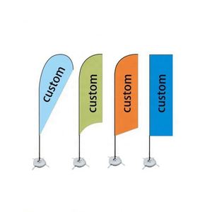 Custom Outdoor Teardrop Flying <b>Flags</b> Advertising Feather Beach Banner Premium Quality Beach and Flying Banners - Product Image 1