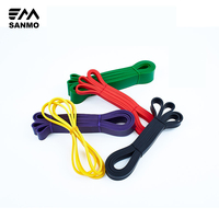 Bandas de Resistencia de Látex Natural de Alta Resistencia para Ejercicios y Yoga, Bandas Elásticas de Asistencia para Levantamiento de Pesas