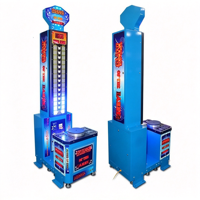 Machine de jeu d'arcade commerciale à monnayeur, jeu de frappe 'King of Hammer' pour test de force, avec éclairage LED et système de récompense, pour parc d'attractions