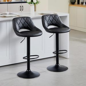 Chaises <span class=keywords><strong>de</strong></span> salle à manger hautes <span class=keywords><strong>chaise</strong></span> <span class=keywords><strong>de</strong></span> <span class=keywords><strong>bar</strong></span> assise moderne <span class=keywords><strong>de</strong></span> <span class=keywords><strong>65</strong></span> <span class=keywords><strong>cm</strong></span> tabouret <span class=keywords><strong>de</strong></span> <span class=keywords><strong>bar</strong></span> haut <span class=keywords><strong>de</strong></span> gamme rembourré en cuir PU tabourets <span class=keywords><strong>de</strong></span> <span class=keywords><strong>bar</strong></span> pivotants cuisine - Product Image 1