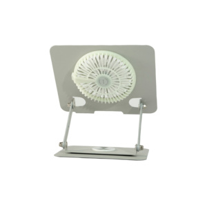 Nouveaux ventilateurs à lumière RGB, support pivotant pour ordinateur portable de jeu, hauteur réglable, rotation à 360 degrés, support pour ordinateur portable en acier et silicone - Product Image 2
