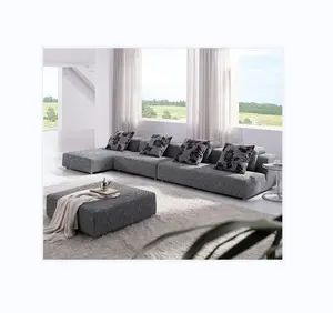 高品质的现代设计家具角沙发织物覆盖客厅