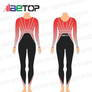 Bodysuit Voor Bal Ritmische Gymnastiek Schaatsen Wedstrijd Aerobe Gymnastiek Zwart En Rood Kostuum Paars Turnpakje Gymnastiek - Product Image 2