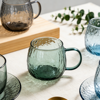 Fournisseur OEM ODM de verrerie – Tasse en verre borosilicate haute résistance 420 ml avec bord ionisé, sans BPA, anti-fuite, motif dessin animé