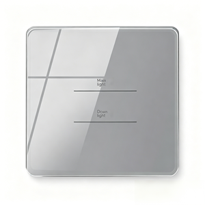 Interruptor de Pared Inteligente Tuya de 4 Canales, Control Táctil, Vidrio Templado, Diseño Minimalista, Wi-Fi, 230V, 10A, IP20 - Product Image 1