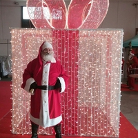 Commercial Outdoor Christmas Yard Decoration Illuminated LED 3D Gift Box Motif Lights