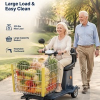 Chariot de courses électrique robuste 500W, capacité de charge 150KG, grand panier, scooter de mobilité pour personnes âgées, livraison au jardin