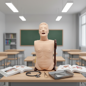 Modelo Avanzado de Cuidado Nasogástrico y Traqueal para Entrenamiento de Habilidades Médicas y de Enfermería - Product Image 1