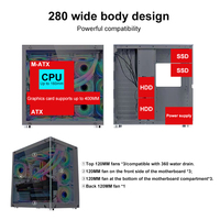 Gamers RGB Full Tower PC Case ATX Gaming PC Cabinet Desktop