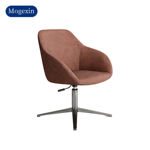 Modern Upholstered Swivel Accent <b>Chair</b> Height Adjustable Fabric Lounge <b>Chair</b> with 4-Star Base for Living Room Office - Product Image 6