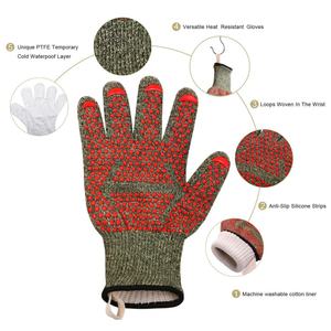 ถุงมือกันความร้อนซิลิโคนอะรามิดคุณภาพสูง ทนความร้อนได้ถึง 500 องศา สำหรับงานบาร์บีคิว - Product Image 4