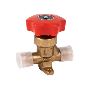 <b>AC</b> Unit Cold Storage Refrigeration HVAC Parts Welded Joint Manual Valve Diaphragm Type Screw Copper Pipe Straight-Through Stop - Product Image 1