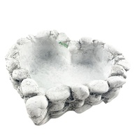 Vente en gros de plantes succulentes artificielles écologiques en forme de cœur, pot en pierre classique, pot en ciment pour jardin, pot à fleurs pour sol
