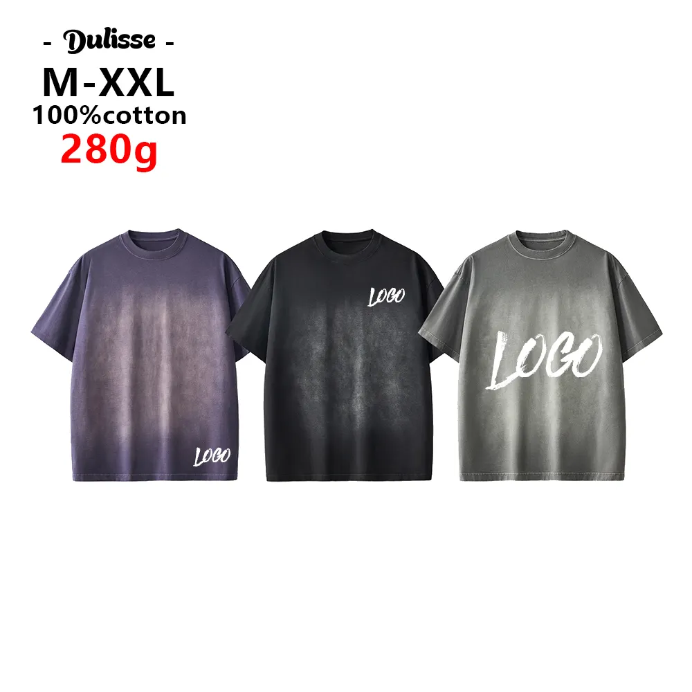 OEM-Hersteller individuelles LOGO 100 Baumwolle Streetwear Grafik Vintage schwergewicht Übergröße Anime Stone-Washed T-Shirt für Herren