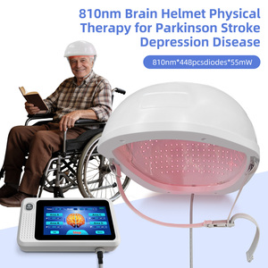 Casco de Terapia de Luz Roja Infrarroja Cercana de 810nm y 24W, Dispositivo de Fotobiomodulación Cerebral de 40Hz para Recuperación de Accidentes Cerebrovasculares, Insomnio y Depresión - Product Image 1