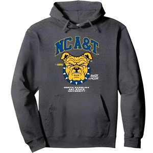 Sudadera con Capucha de Felpa de la Universidad North Carolina A&T Aggies, Sudadera Informal de Manga Larga con Bolsillo Canguro - Product Image 5