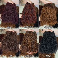 Letsfly 11A Lot de Cheveux Humains Bouclés Pixie Double Drawn Noir Naturel 10-26 Pouces Pointes Pleines Trame Double