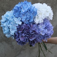 Simulasi 3D Bunga Hydrangea Sutra untuk Dekorasi Pernikahan & Rumah Warna Biru Bella Grosir Lintas Negara