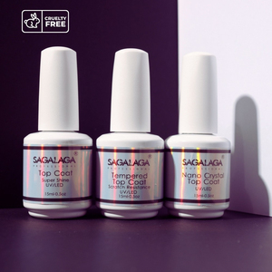 SAGALAGA Super trasparente senza salviettine in <span class=keywords><strong>Gel</strong></span> e cappotto superiore per unghie <span class=keywords><strong>Top</strong></span> <span class=keywords><strong>Coat</strong></span> in <span class=keywords><strong>Gel</strong></span> lucido temperato con diamante - Product Image 1