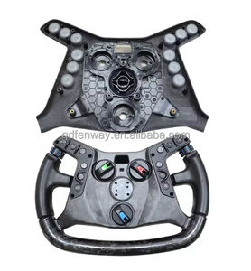 Volante de fórmula de fibra de carbono 3K forjado por encargo con empuñaduras de silicona para volante de coche de carreras SIM <span class=keywords><strong>cammus</strong></span> - Product Image 5