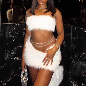 Nuevo Conjunto de Dos Piezas con Minifalda y Top Cruzado al Estilo Urbano para Mujer, a la Moda - Product Image 1